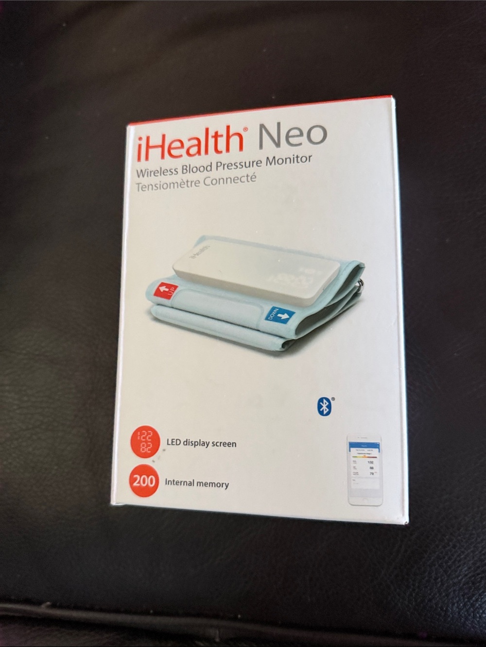 iHealth Neo Wireless Blood Pressure Monitor - White with Blue Armband